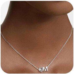 Elegant Personalized Initial Necklace for Women - Adjustable 16.5" + 2" Extender